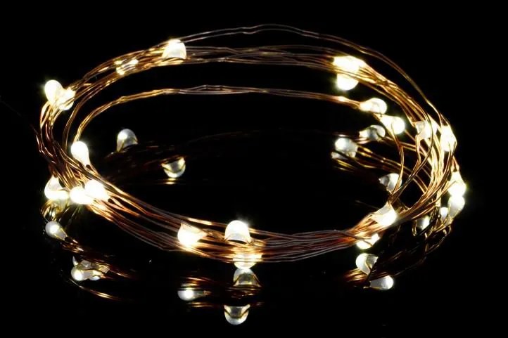 Garthen 47228 Vianočná reťaz - MINI 50 LED s časovačom - teplá biela