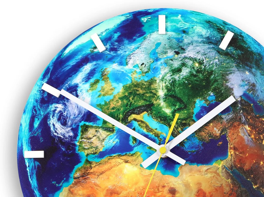 Nástenné hodiny Globe modré