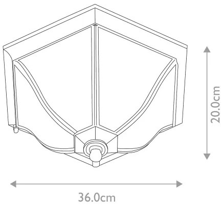 Elstead NE8-M - Vonkajšie stropné svietidlo NEW ENGLAND 2xE27/60W/230V IP44
