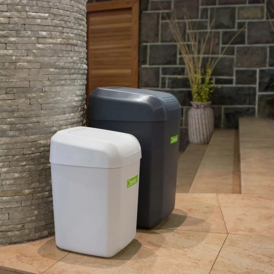 Denox Troya odpadkový kôš 30 l, biely, 30 l