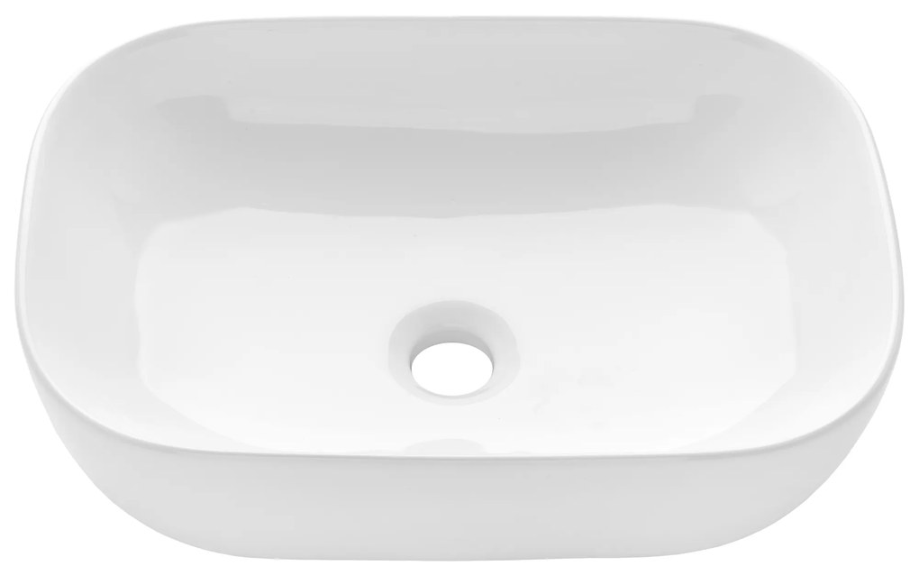 Invena Vitoria, keramické umývadlo na dosku 455x320x135 mm, biela lesklá, INV-CE-48-001-W