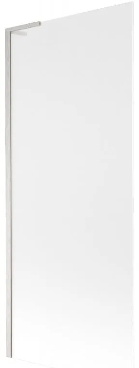 Mexen Next L, 1-krídlová vaňová zástena 80 x 150 cm, 6mm sklo námraza, 6mm číre sklo, profil brúsená oceľ, 895-080-000-03-30-97