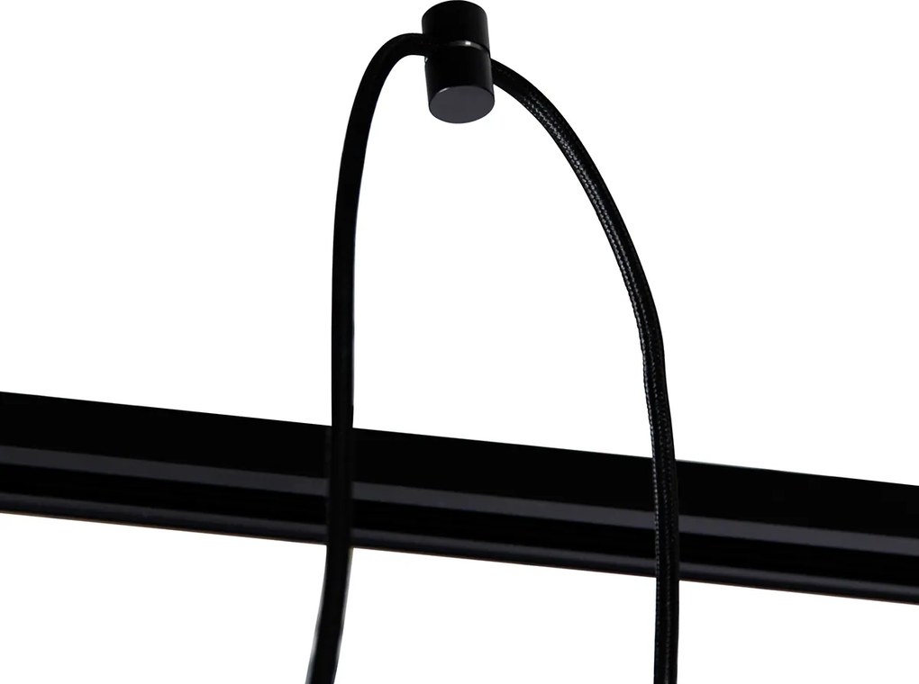 Moderný koľajnicový systém s 5 závesnými svetlami čierny 1-fázový - Iconic Cavalux