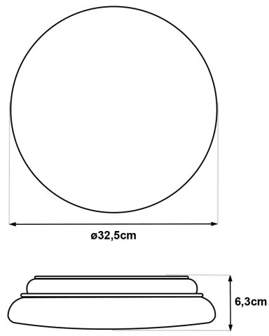 LED stropné svietidlo s pohybovým snímačom LENA LED/18W/230V priemer 32,5 cm biele