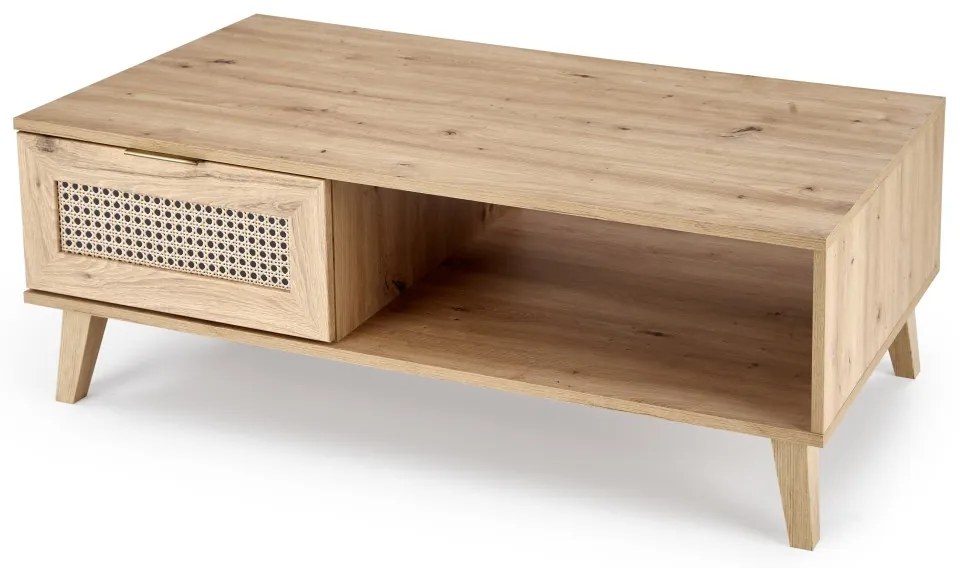 Konferenčný stolík Borneo K 120 cm dub artisan/čierny