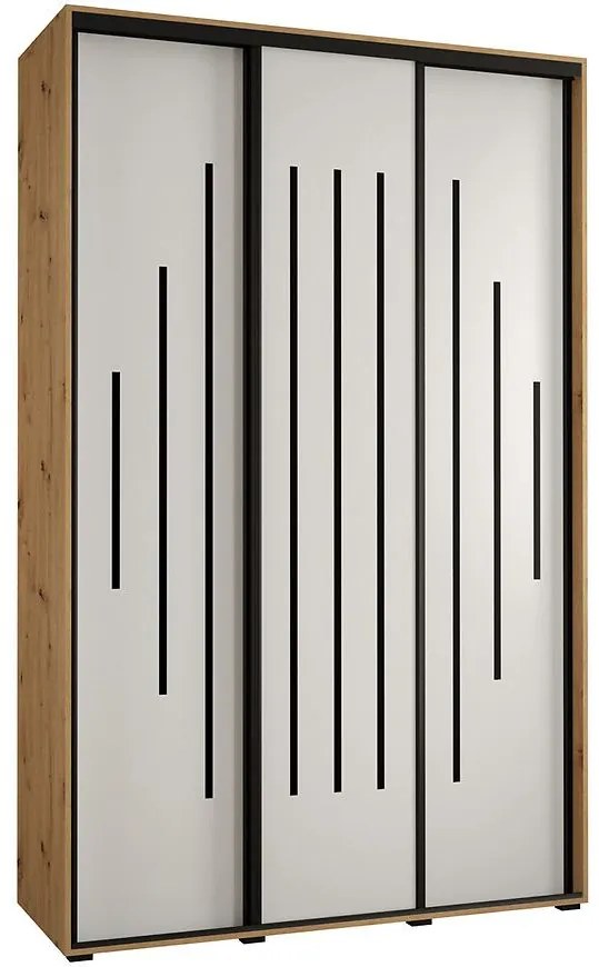 Skriňa 45 Canaris 12 180 artisan/biela/čierna