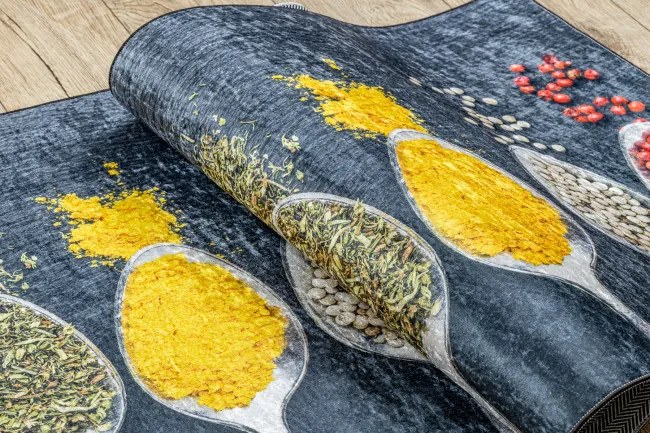 Protišmykový koberec / behúň ANDRE 42760 sivý / zelený