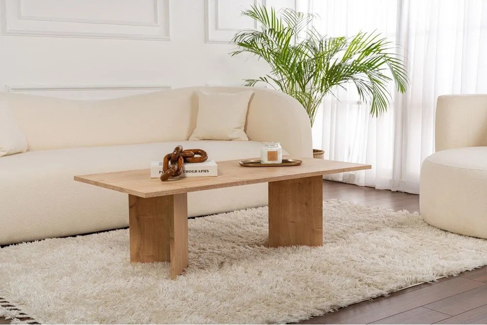 Konferenčný stolík v dekore duba v prírodnej farbe 60x119 cm Sabin – Kalune Design