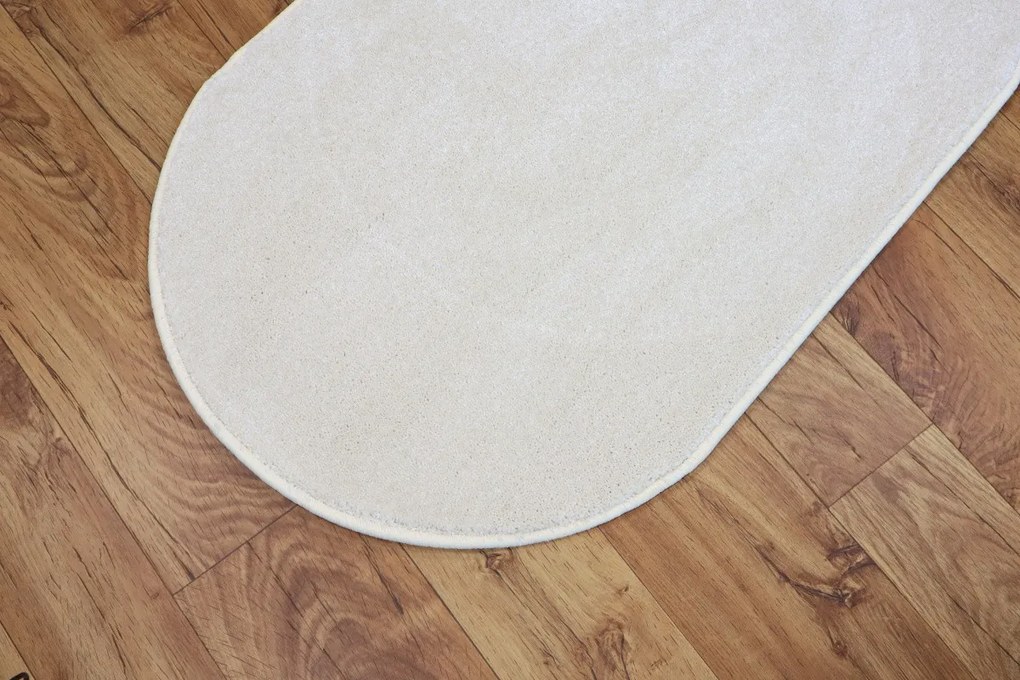 Kusový koberec Laguna krémová ovál, 400x500 ovál, biela, obývacia izba, Vopi