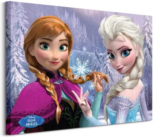 Obraz na plátne Disney Frozen (Anna and Elsa Woods) FRENCH 80x60cm WDC90910