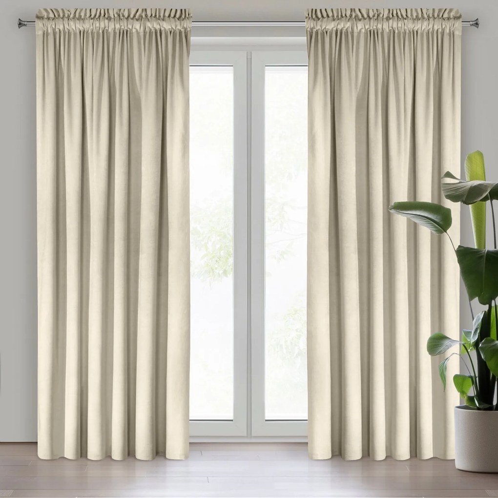 ZATEMŇOVACÍ ZÁVES NA PÁSKE MELANIE 140X270 CM KRÉMOVÁ