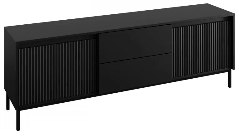 Tv stolík/skrinka Samker 2K2SZ, Farby: čierna