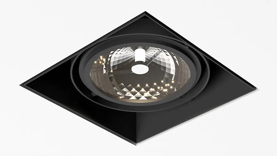 Trilum ARCH Zápustné svietidlo Box R single, G53, štvorec (D) 170mm x (Š) 170mm x (H) 146mm, čierny