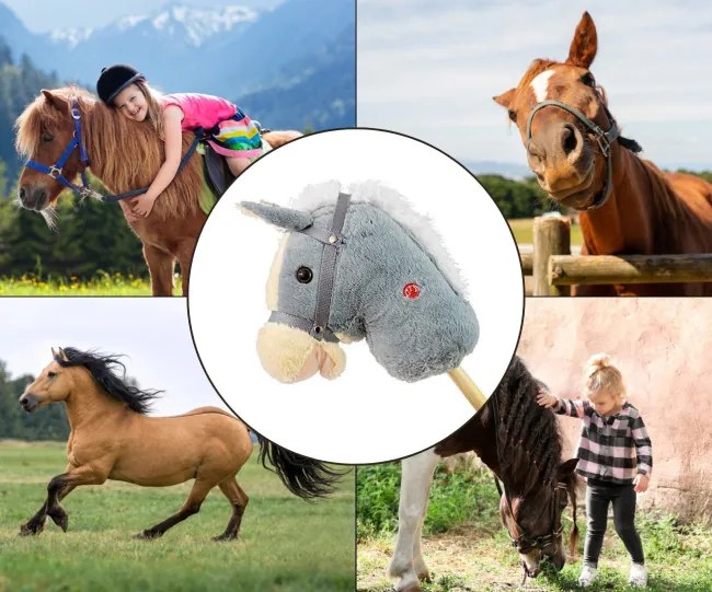 Kôň na palici Milly Mally sivý