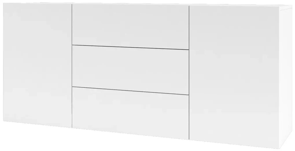 Komoda AVA 2D3S, 140x63x35, biela/wotan dub