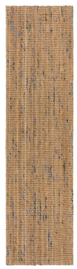 Ručne tkaný jutový behúň v modro-prírodnej farbe 60x230 cm Jute Boucle Blue – Flair Rugs