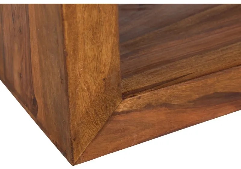 furniture-nabytek.cz - Masívny TV stolík Cube I z palisandra, lakovaný, hnedý – 150×38×45 cm