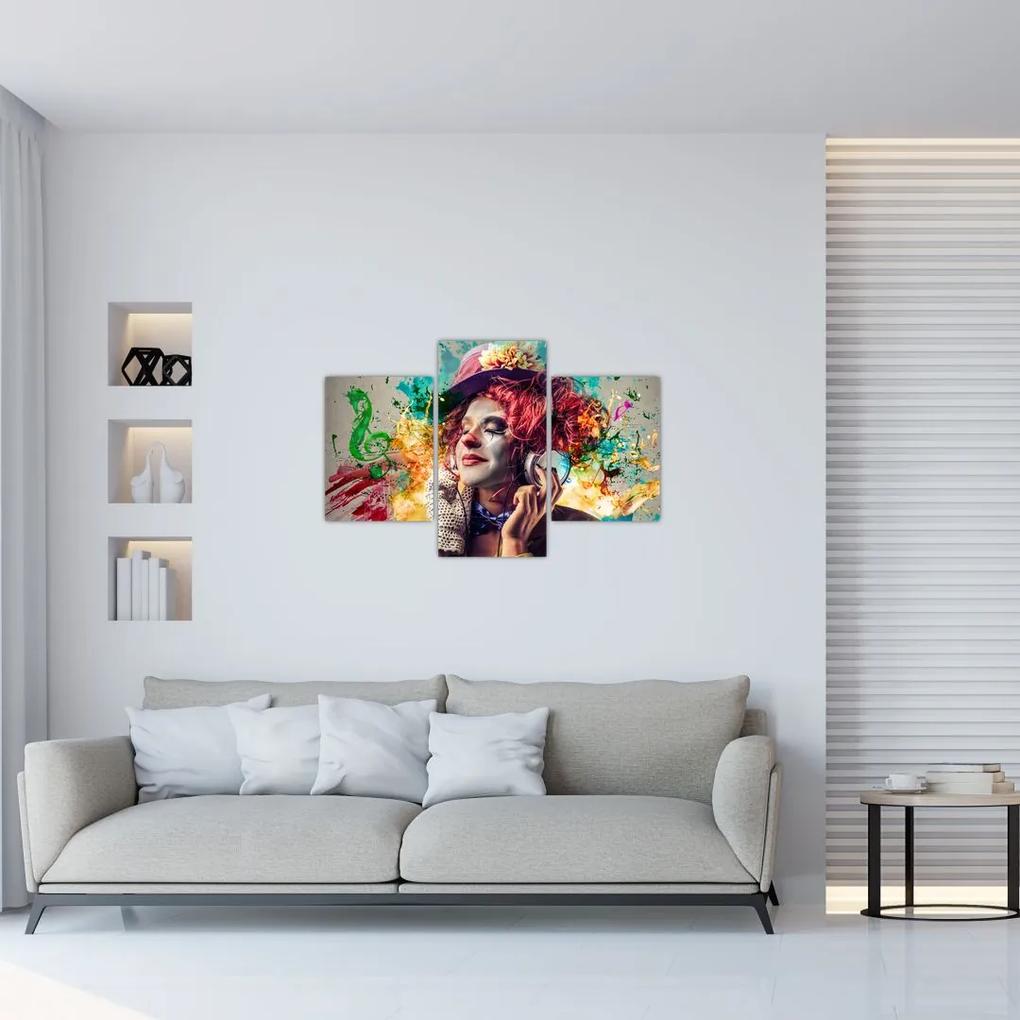 Obraz - Umelkyňa so slúchadlami (90x60 cm)