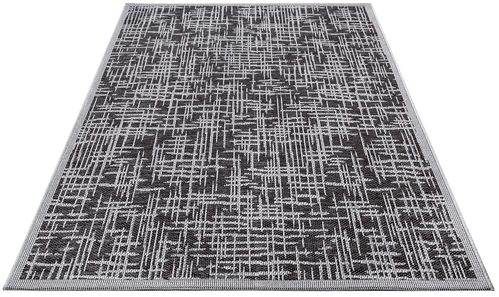 Kusový koberec Clyde 105914 Telu Grey Beige - na von aj na doma, 76x150, šedá, chodba / predsieň, Hanse Home