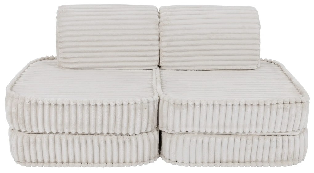 MeowBaby® Churros detská pohovka Basic, Cotton Candy White