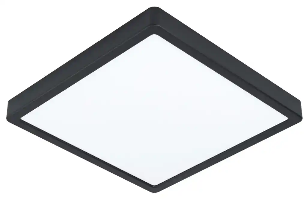 EGLO LED vstavané osvetlenie do kúpeľne FUEVA 5, 20W, teplá biela,  285x285mm, štvorcový, čierna | BIANO