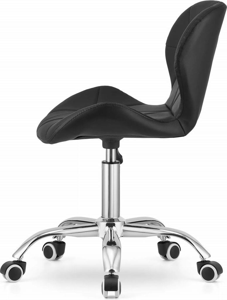 AKCIA Čierne kancelárske kreslo AVOLA z eko kože II. akosť