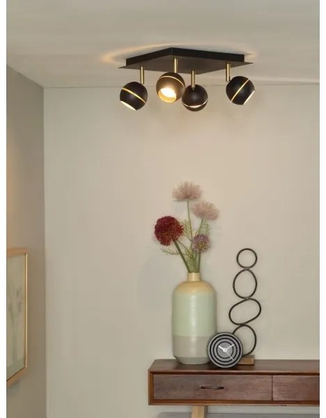 Lucide 77975/20/30 - LED bodové svietidlo BINARI 4xLED/5W/230V čierne