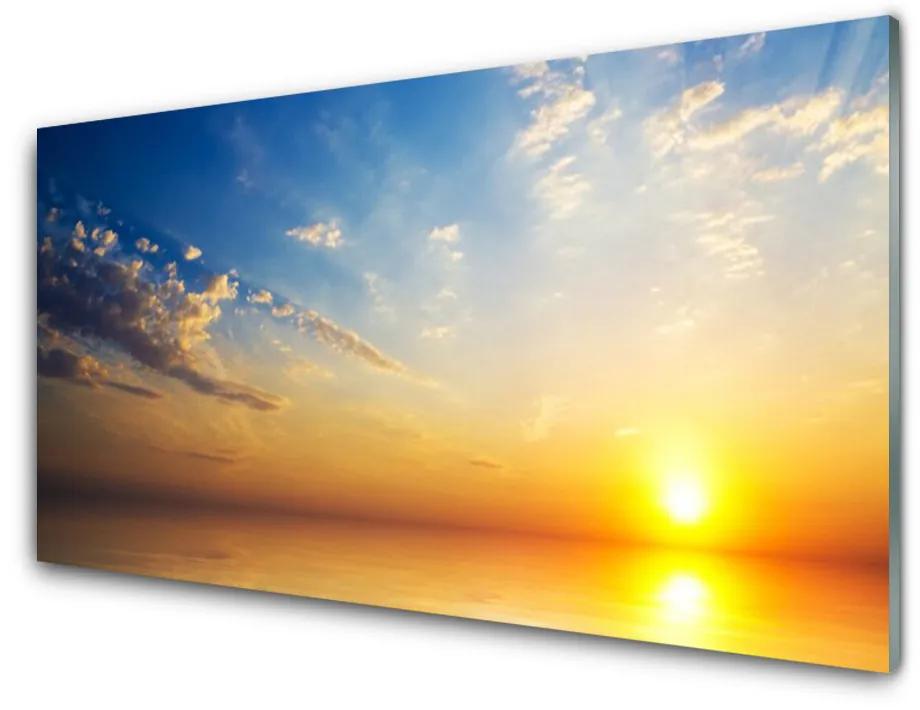 Obraz na skle Východ mraky príroda 100x50 cm