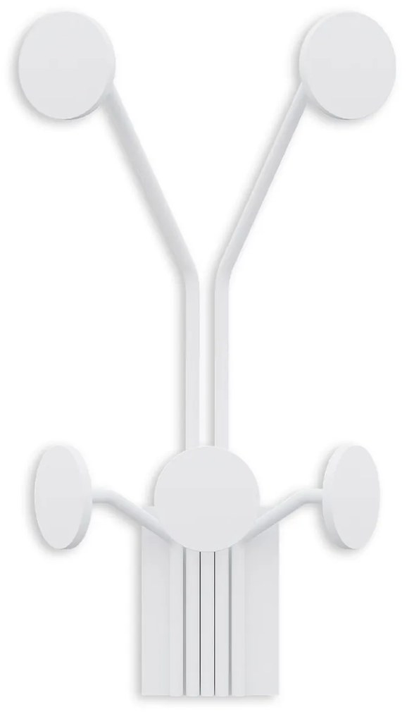 Nástěnný kovový háček Giraffe 24 cm bílý