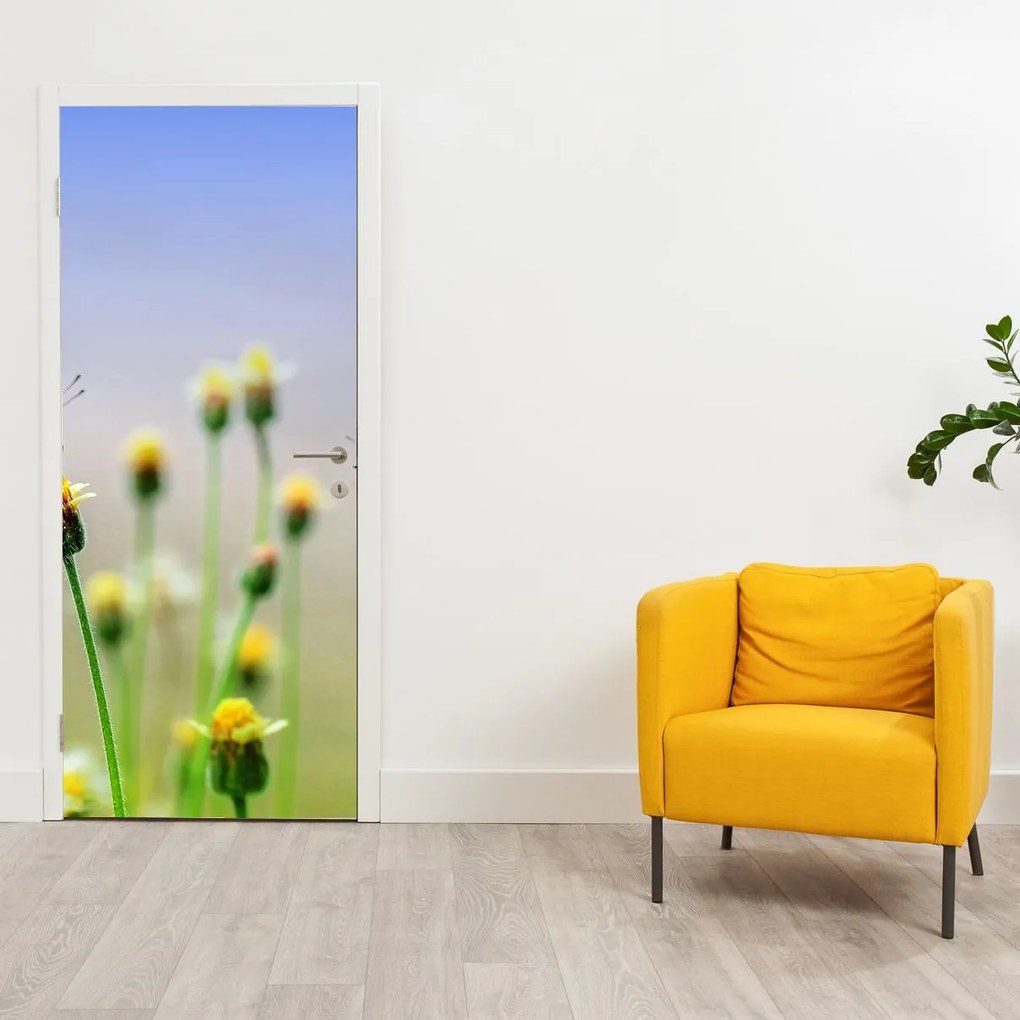 Fototapeta na dvere - Motýle na kvetine (95x205cm)