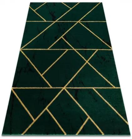 styldomova Zelený Glamour Koberec Emerald 1012 so zlatým vzorom