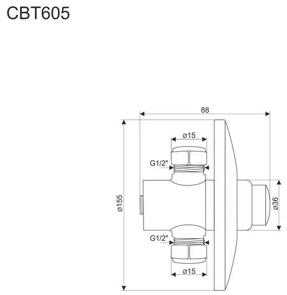 Mereo, Mereo Sprchový set s ramenom a hlavovou sprchou (CBT605, CB705E, CB485M), MER-CBT605S