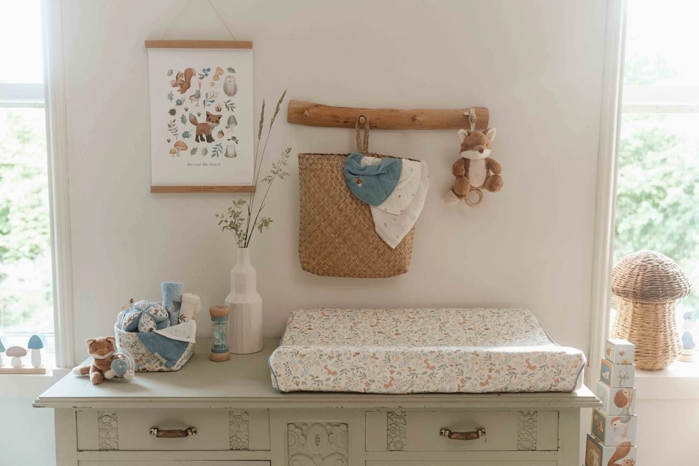 Podbradník bandana Forest Treasures & Denim Blue 2 ks