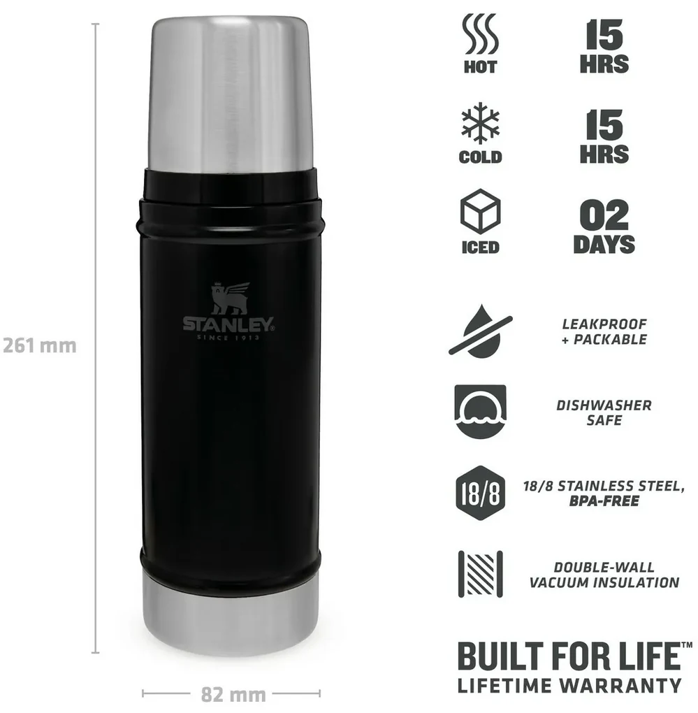 Stanley Termoska Legendary Classic 470 ml čierna mat, 0,47 l