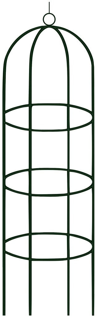 Pergola kovová na rastliny GO tmavozelená 190cm