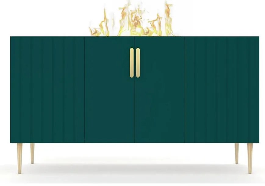 Elektrický krb Prins 500r  fľaškovozelený