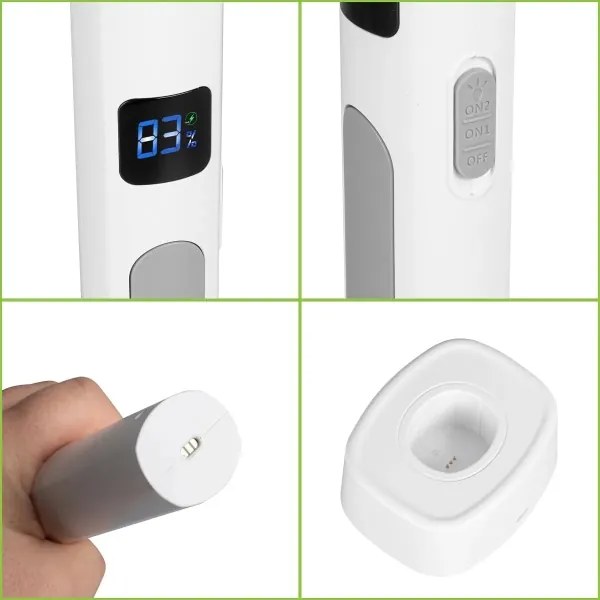 LED elektrický lapač hmyzu 2v1 s LCD, 1200 mAh/5V, biely