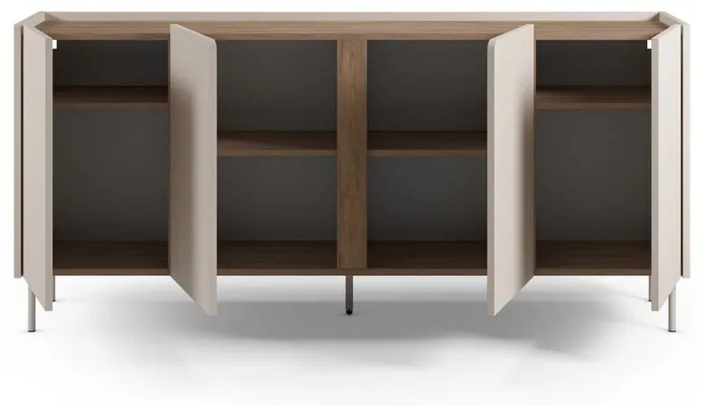 Komoda v dekore duba v krémovo-prírodnej farbe 180x82x40 cm Lucile – Marckeric