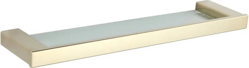 Mexen Pavo závesná sklenená polička, zlatá - 7030437-50