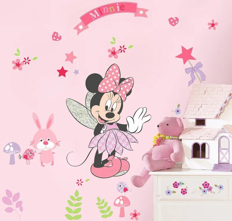Veselá Stena Samolepka na stenu na stenu Minnie Mouse