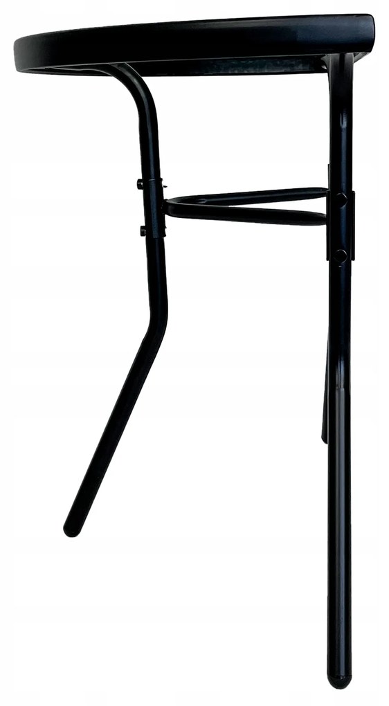 Dekorstudio Polkruhový sklenený kávový stolík na balkón