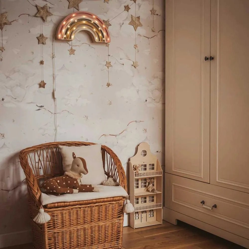 Tapeta kúzelnej labute béžovej 280x100 cm