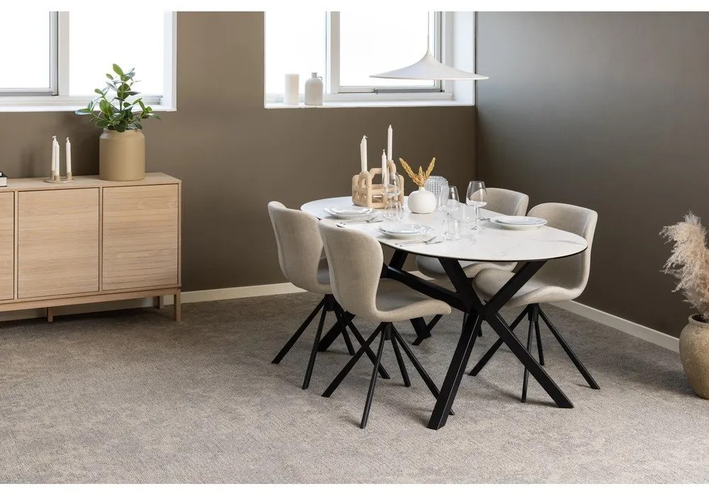 Krémové jedálenské stoličky v súprave 2 ks Batilda – Actona