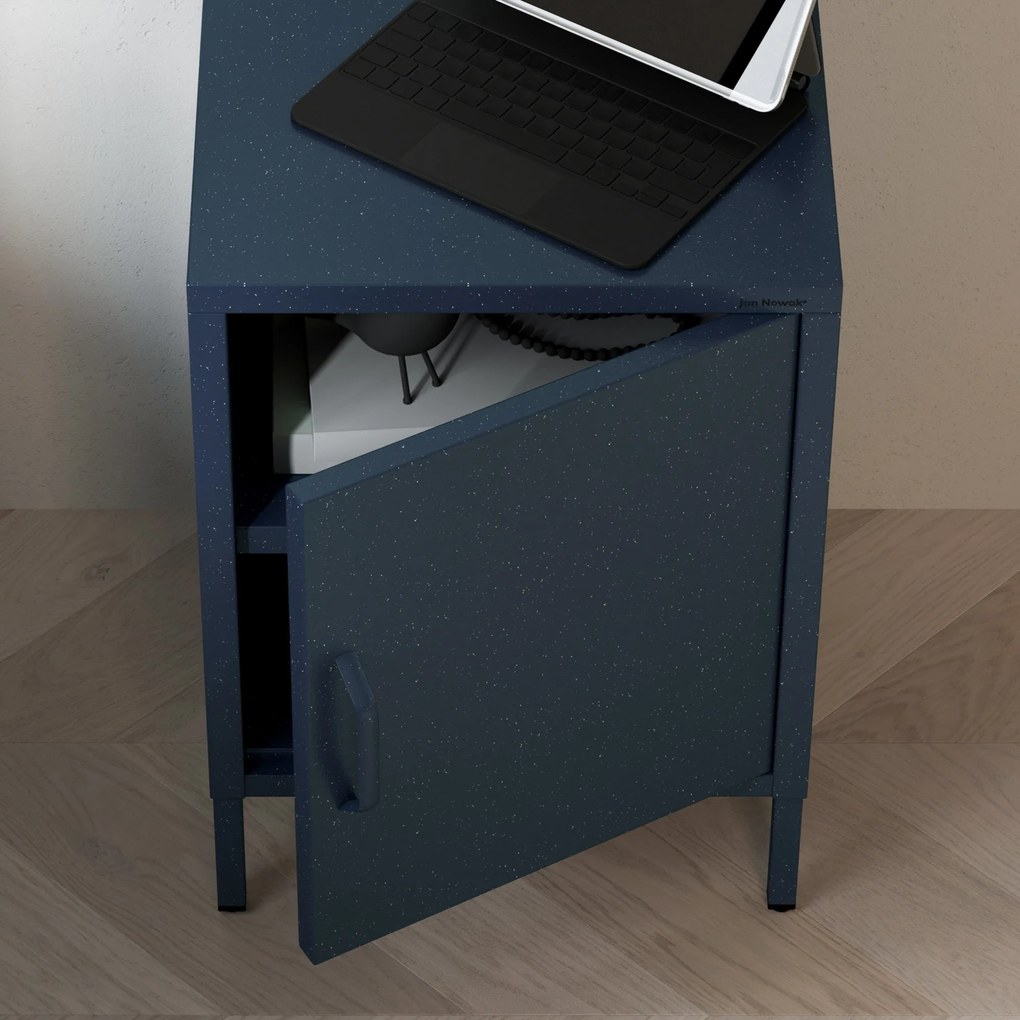 Nočný stolík MIA, 424 x 595 x 400 mm, Modern: tmavomodrá farba