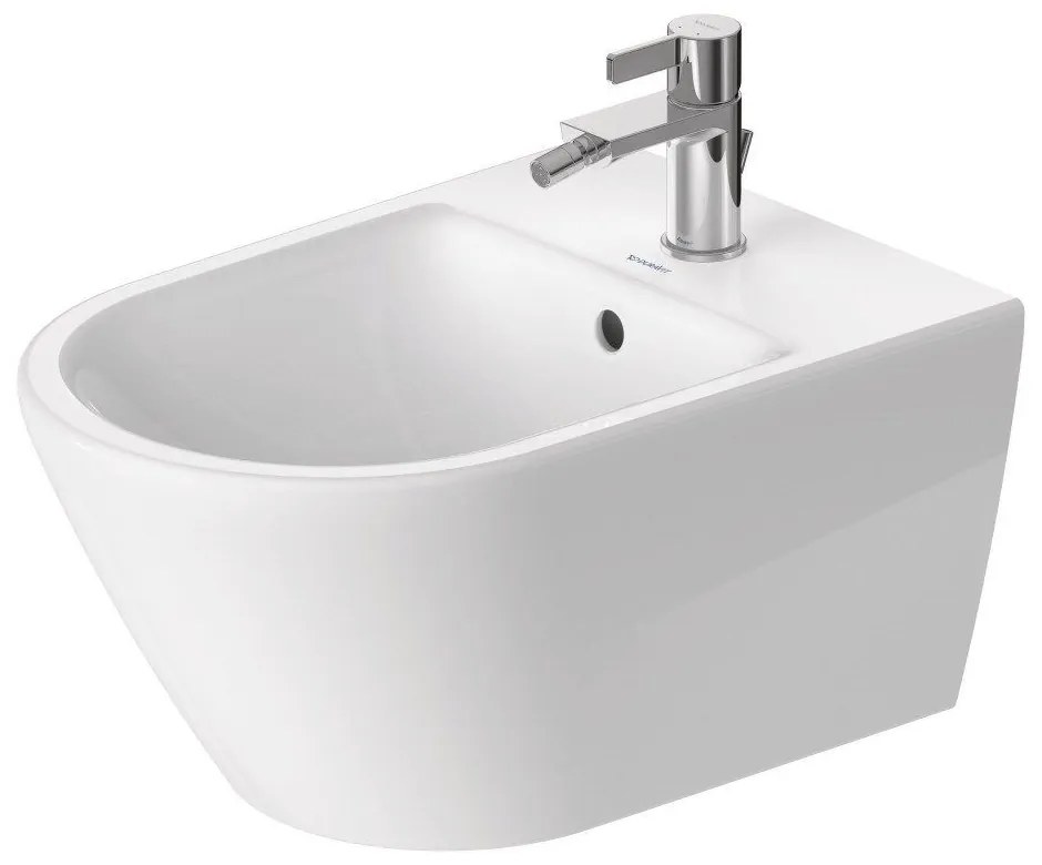 DURAVIT D-Neo závesný bidet s otvorom, s prepadom, 370 x 540 mm, biela, 2294150000