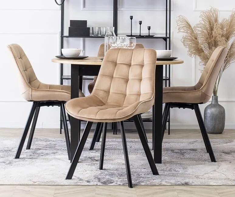 Jedálenská stolička Dalbo béžová velúr