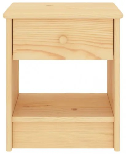 vidaXL Nočný stolík bledé drevo 35x30x40 cm borovicový masív-