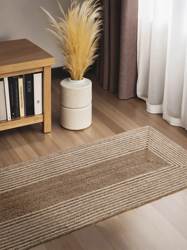 Hanse Home, Behoň Juno 106329 Natural White Brown, 80x300, hnedá, chodba / predsieň