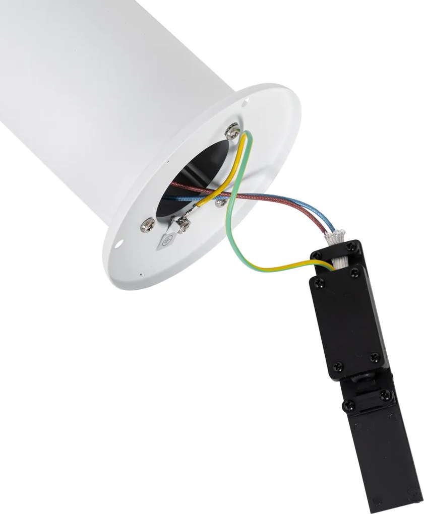 Stojanové vonkajšie svietidlo biele s opálovým tienidlom 30 cm IP44 - Odense