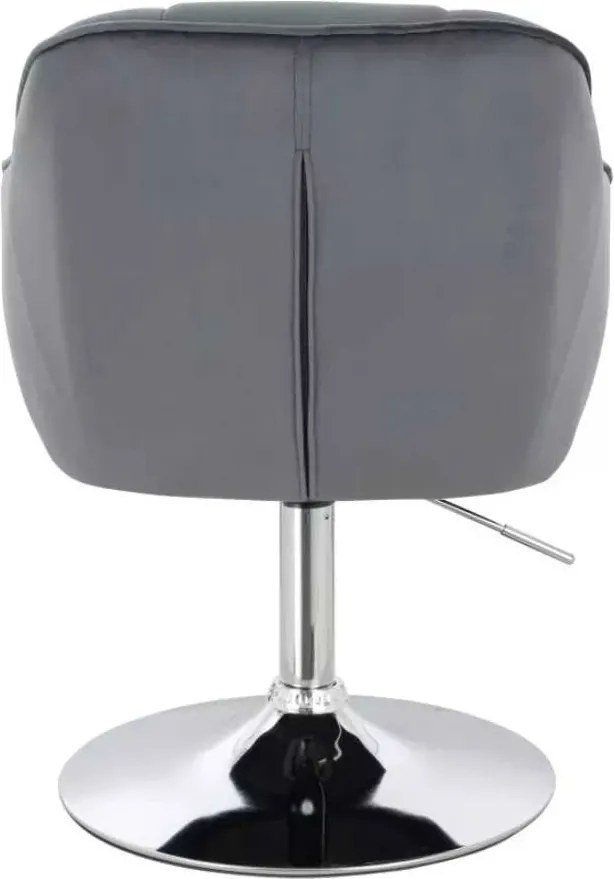 LuxuryForm DESIGN Stolička AVOLA VELUR na striebornom tanieri - tmavo šedá